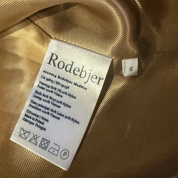 Rodebjer Maddox Coat in Camel